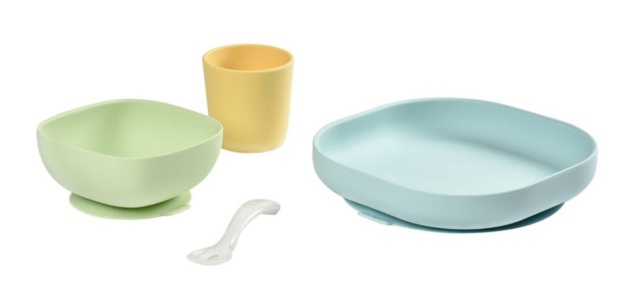 Feeding Beaba | Beaba 4-Piece Silicone Meal Set - Natural