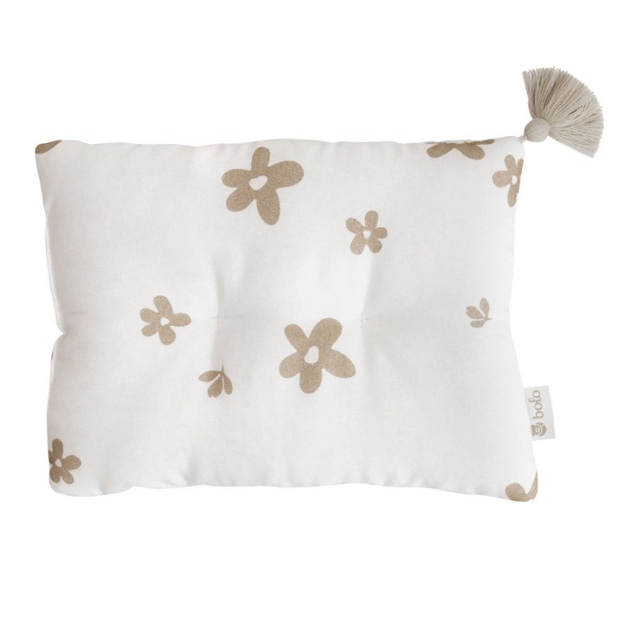 Bed Time Bolo | Bolo Bamboo Pillow - Beige Flowers