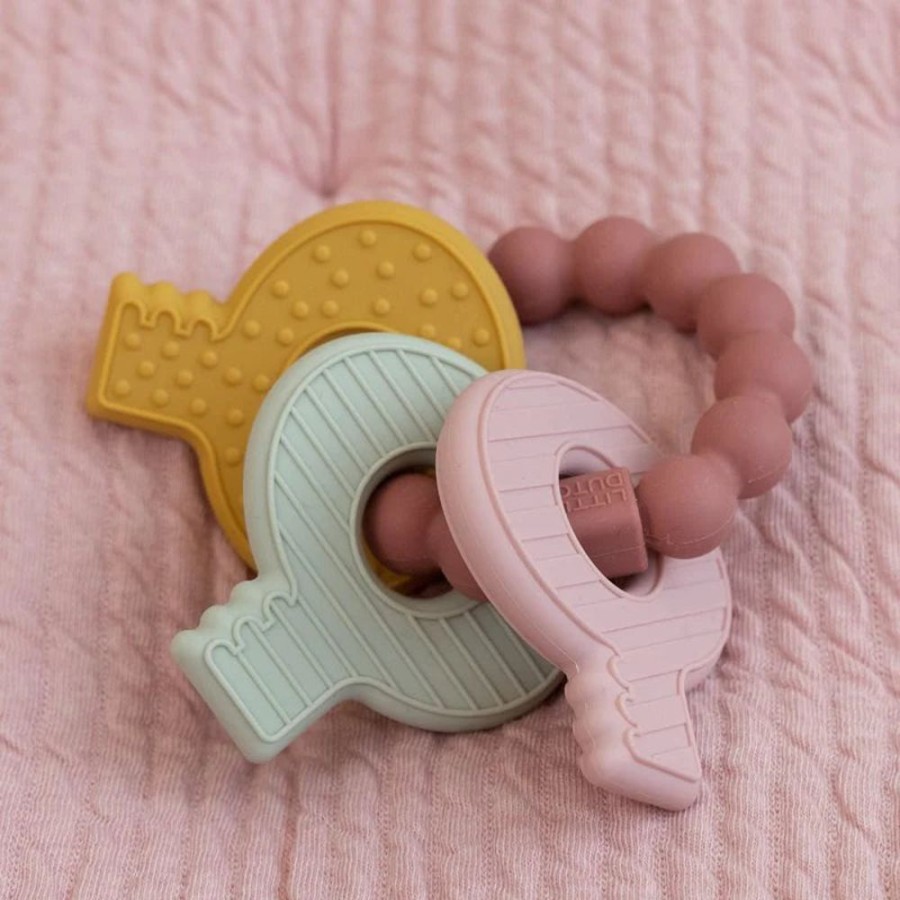 Play Time Little Dutch | Little Dutch Silicone Teething Keychain Pink