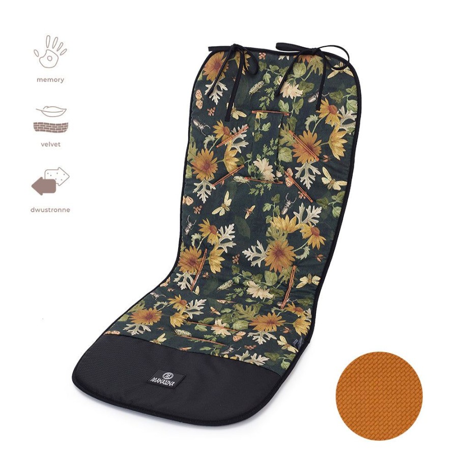 Accessories Makaszka | Reversible Memory Foam Stroller Liner - Microcosmos