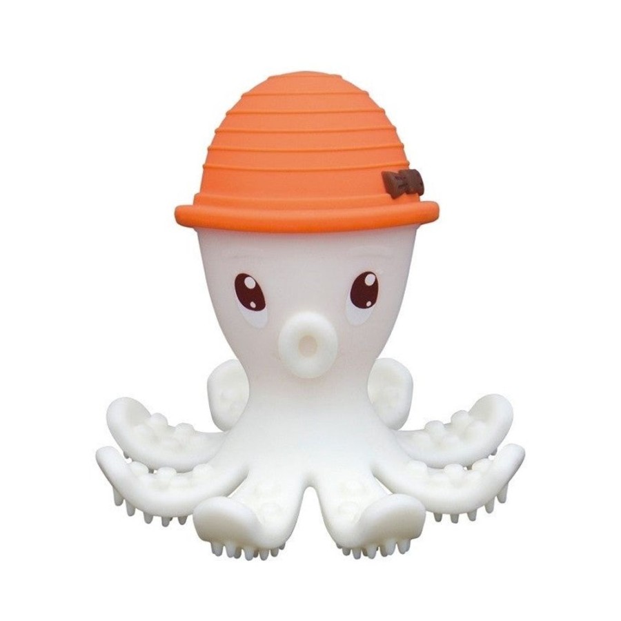 Play Time Mombella | Mombella Octopus Teether (Colours) Chimney Red