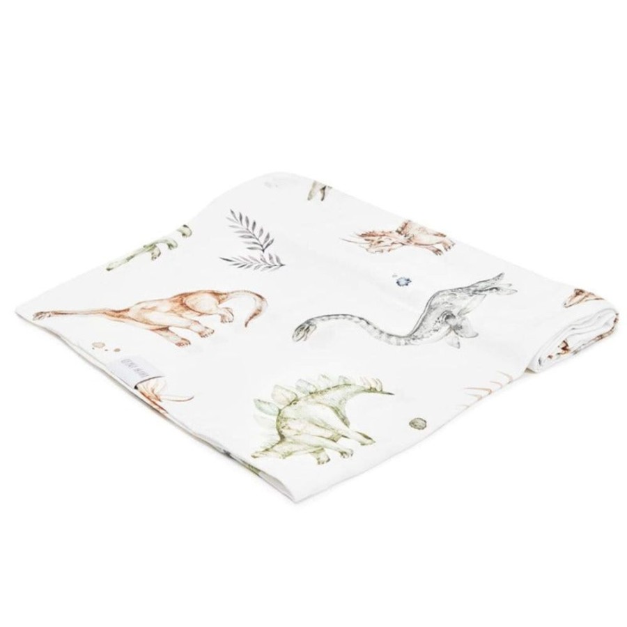 Bed Time Qbana Mama | Qbana Mama Large Bamboo Swaddle - Dinosaur