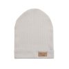 Accessories Lullalove | Lullalove Rib Knit Cotton Beanie - Grey (2 Sizes)