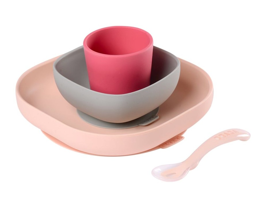 Feeding Beaba | Beaba 4-Piece Silicone Meal Set - Pink