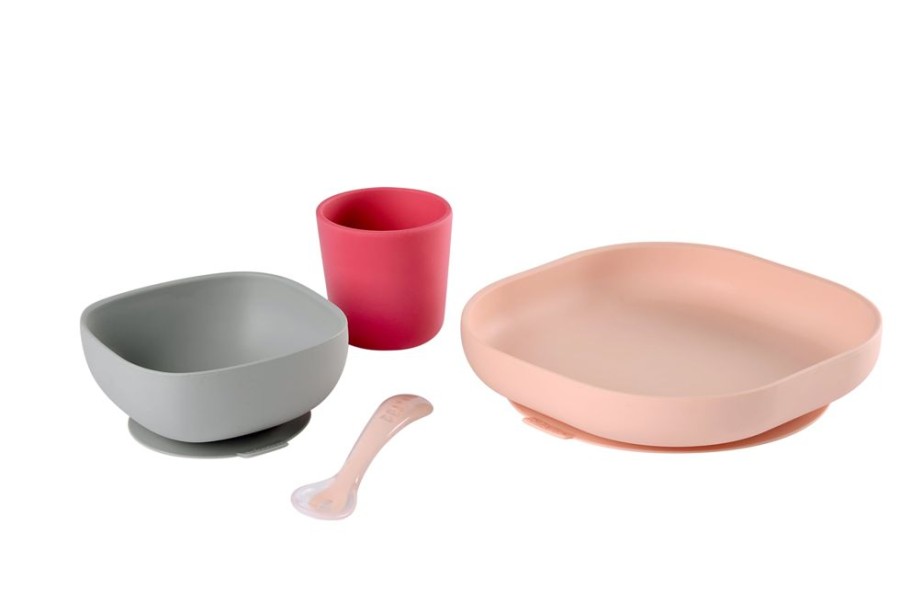 Feeding Beaba | Beaba 4-Piece Silicone Meal Set - Pink