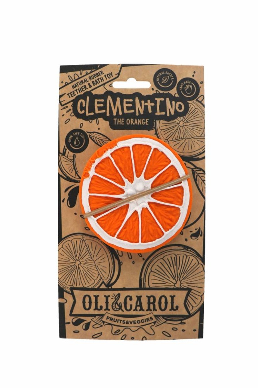 Play Time Oli u0026 Carol | Clementino The Orange - Teether & Bath Toy