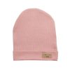 Accessories Lullalove | Lullalove Rib Knit Cotton Beanie - Pink (2 Sizes)