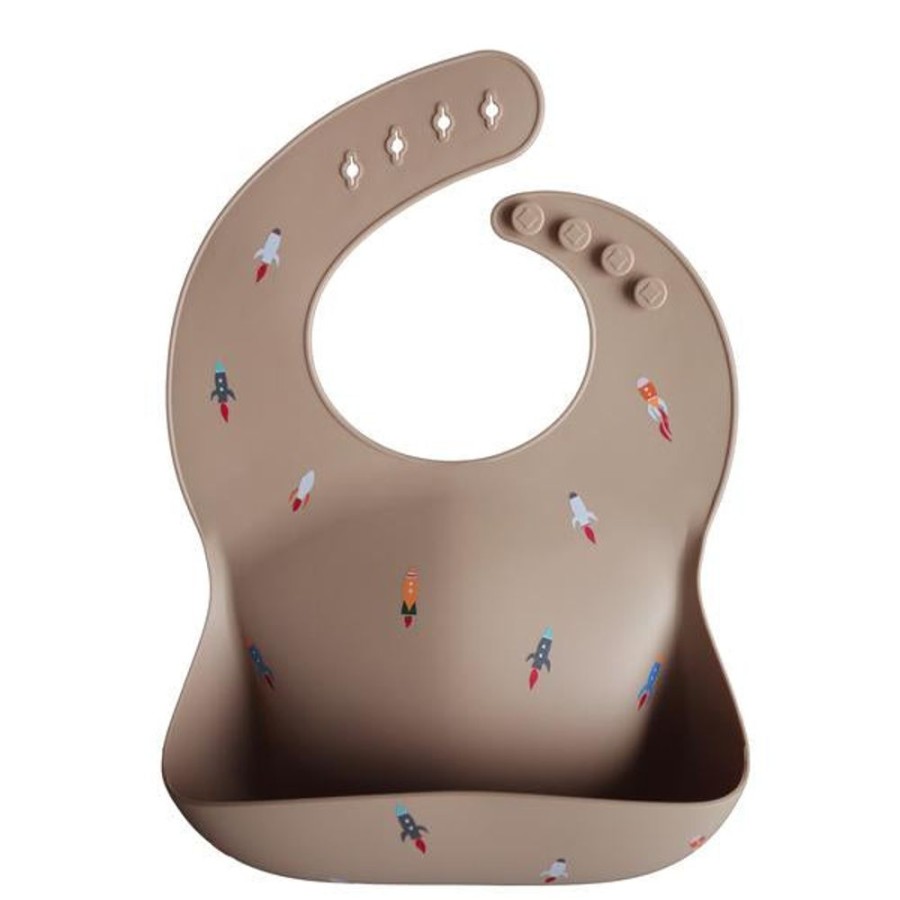 Feeding Mushie | Mushie Silicone Bib - Rocket