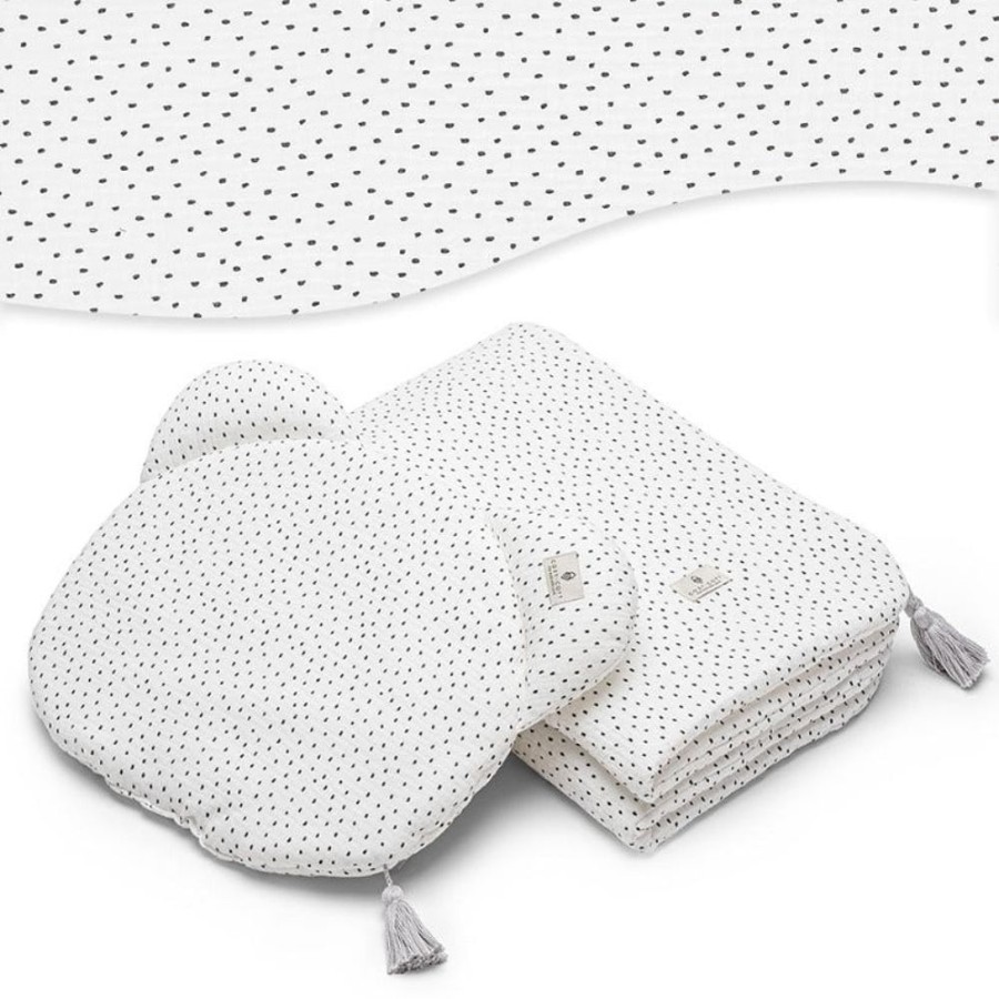 Bed Time CosyCott | Cosycott Muslin Bedding Set - Dots (6 Colours)