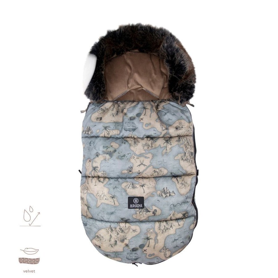 Accessories Makaszka Out & About | Premium Pram Footmuff - Treasure Islands