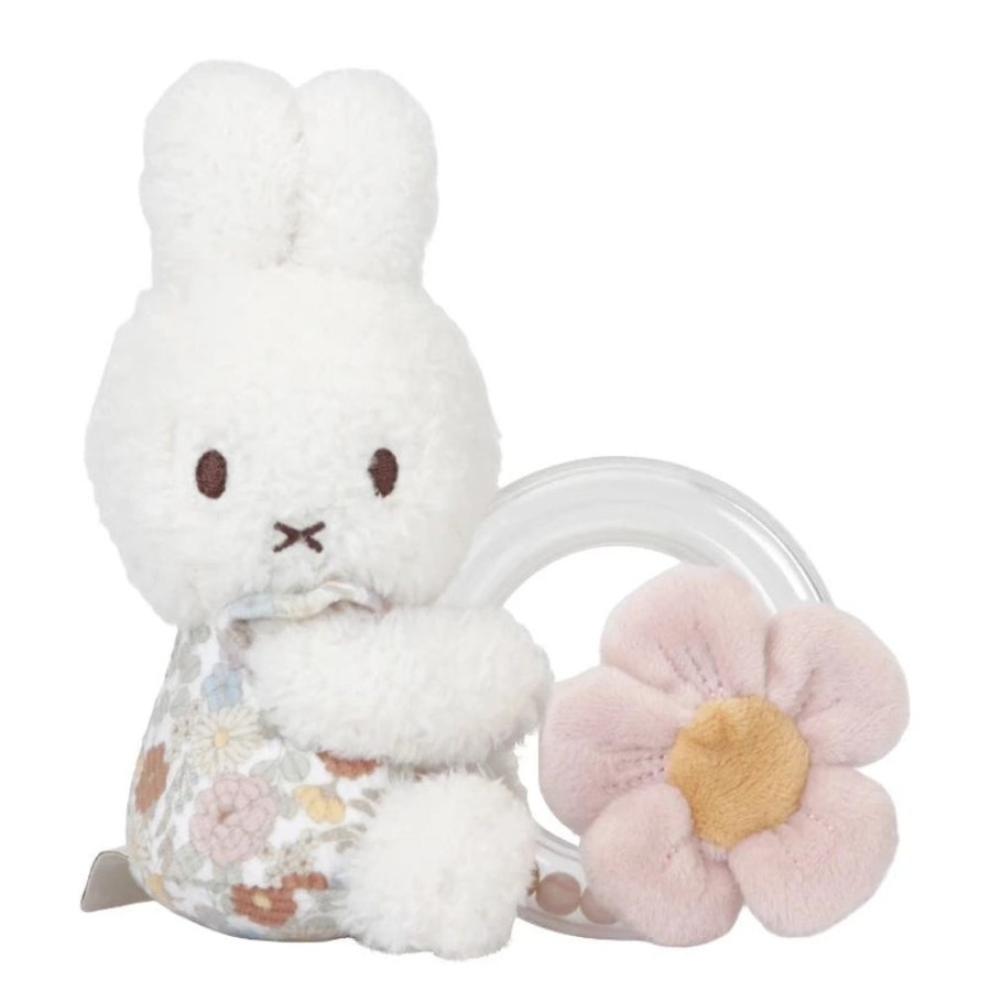 Play Time Little Dutch | Little Dutch X Miffy Rattle Ring - Vintage Flowers