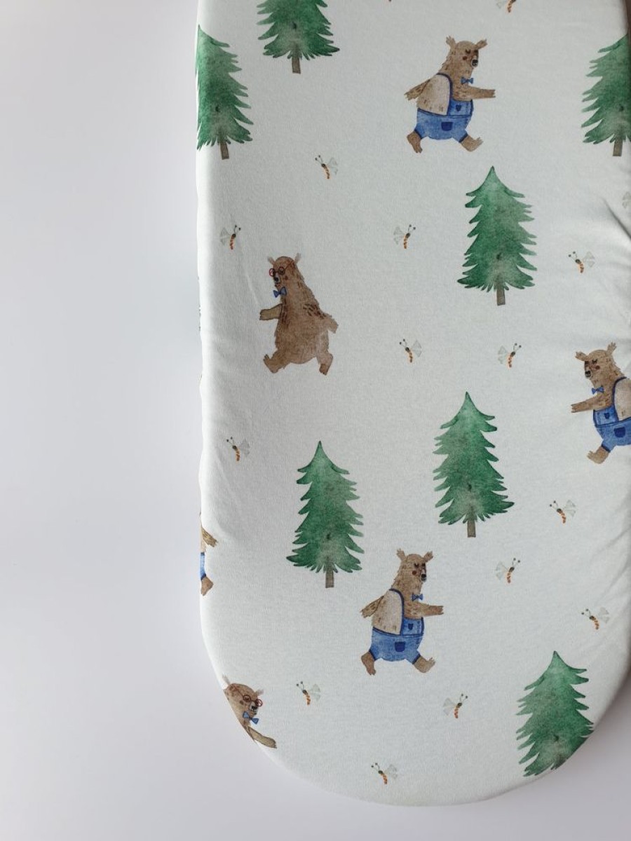 Bed Time Cuddle Dreams | Cot Bed Fitted Sheet - Bears (Choice Of 2 Sizes)