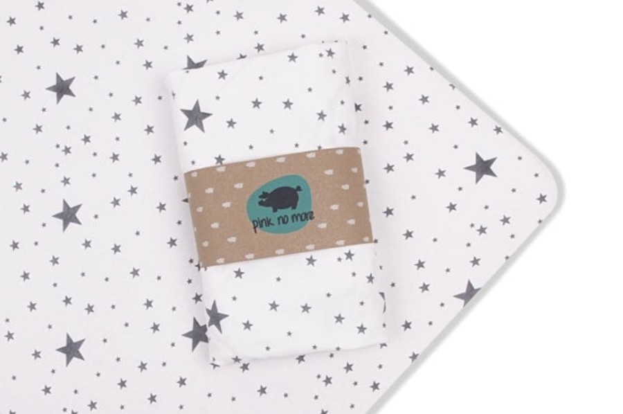 Bed Time Pink No More | Cot Bed Fitted Sheet - Stars (2 Sizes)