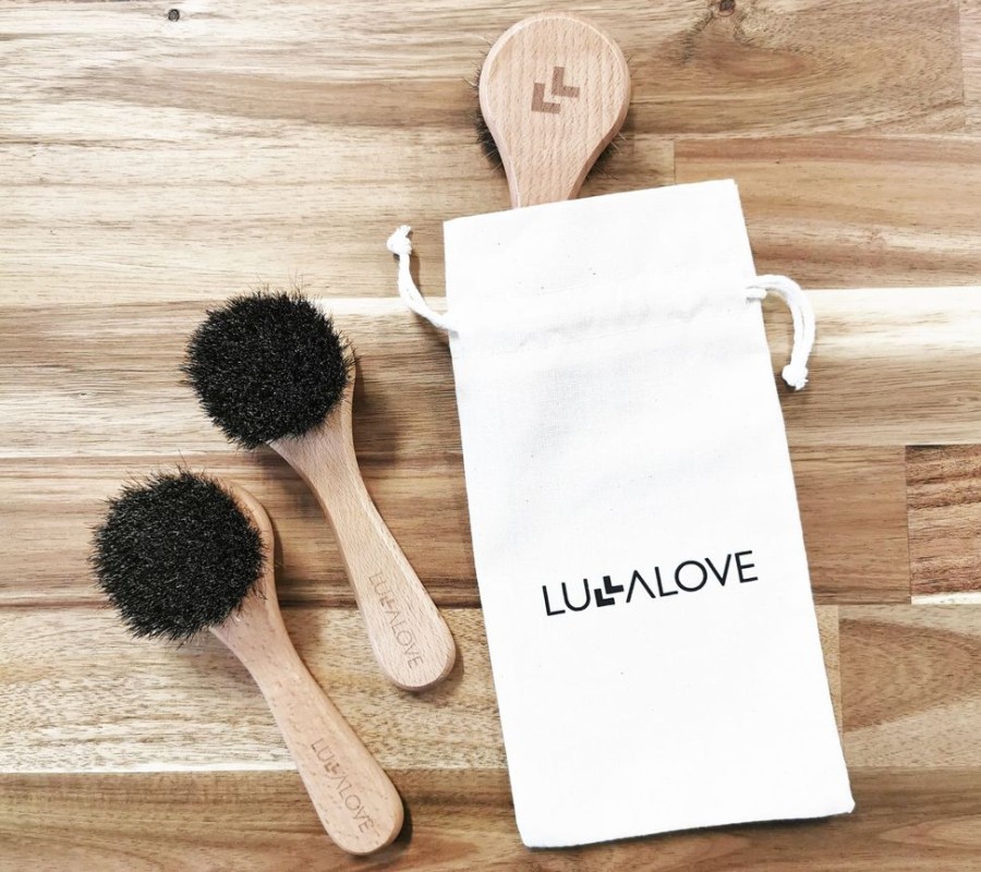 Accessories Lullalove Selfcare | Lullalove Professional Face And Neck Brush - Natural Bristle