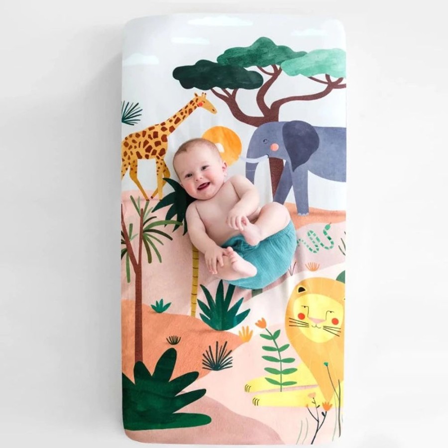 Bed Time Rookie Humans | Rookie Humans Fitted Sheet - In The Savanna (2 Sizes)