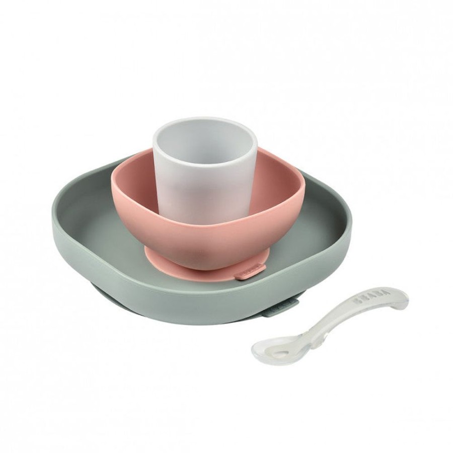 Feeding Beaba | Beaba 4-Piece Silicone Meal Set - Eucalyptus